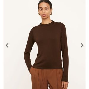 VINCE DRAPED NECK LONG SLEEVE XS